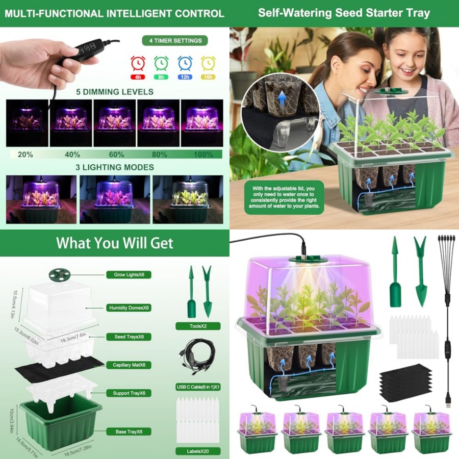 Humidity Dome Kit - Набор для проращивания семян с подсветкой,