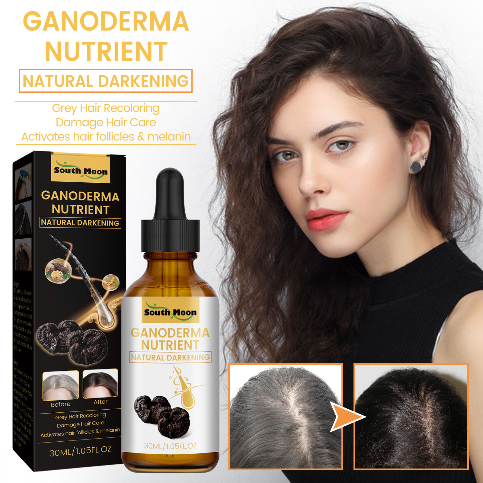 Root Stimulator Liquid - Жидкость для волос Black Ganoderma Lucidum,