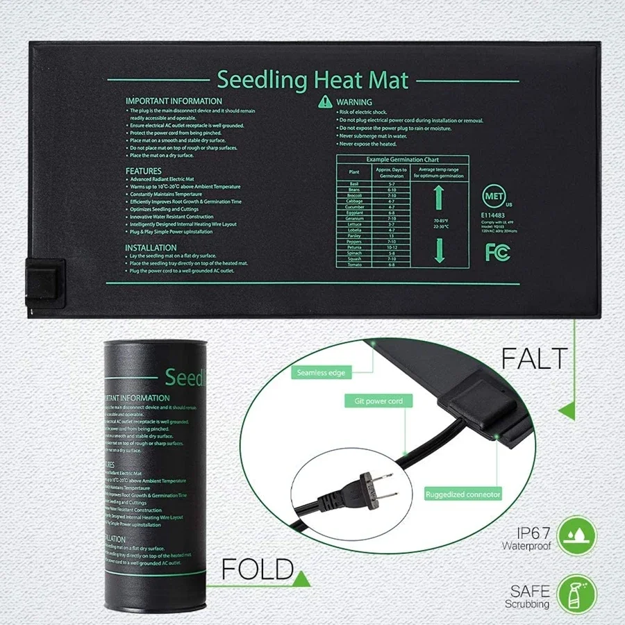 4 размера, 220 В, вилка европе – обзор и цена Heat Mat Seedling
