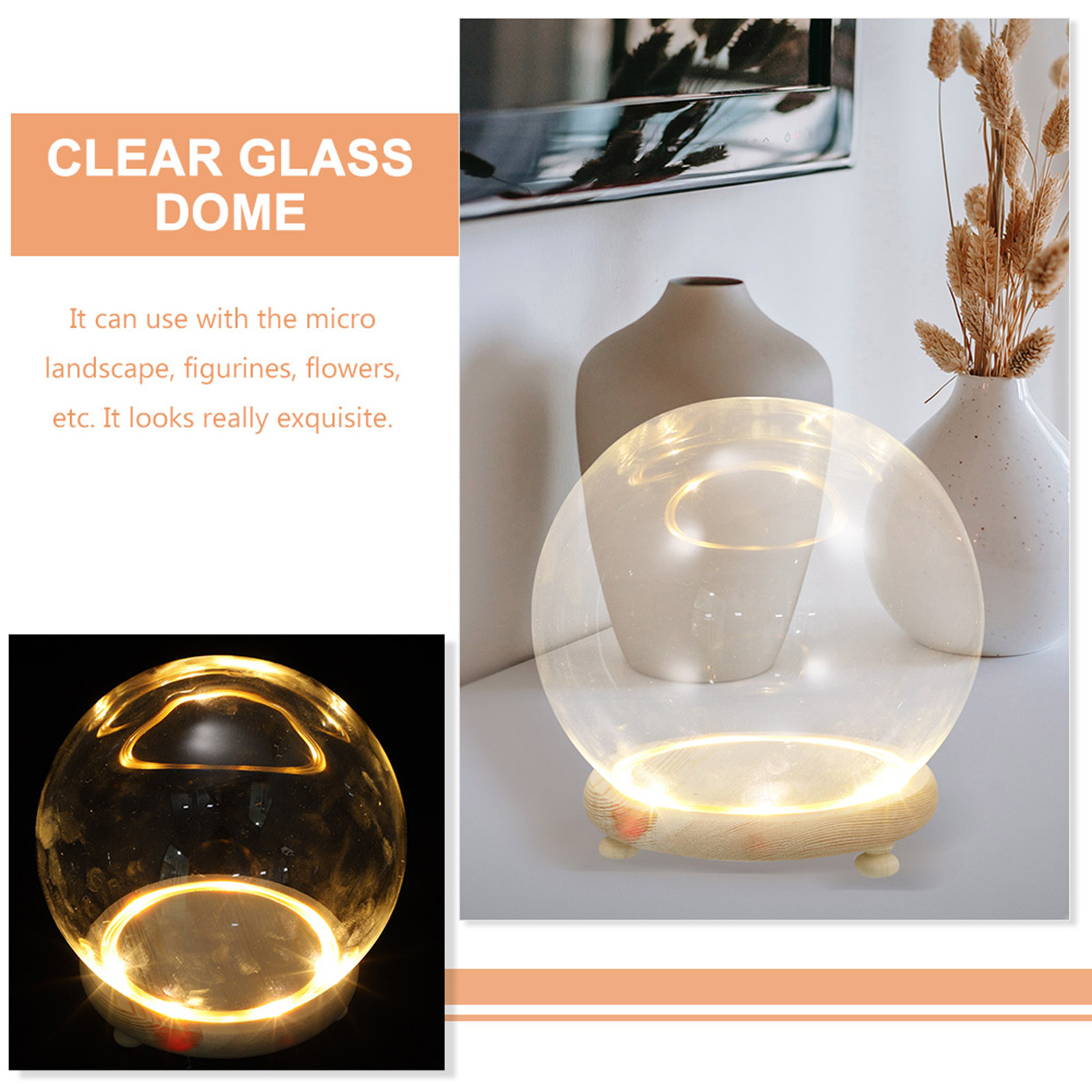 Прозрачный стеклянный купол-ви – обзор и цена Plastic Dome Clear