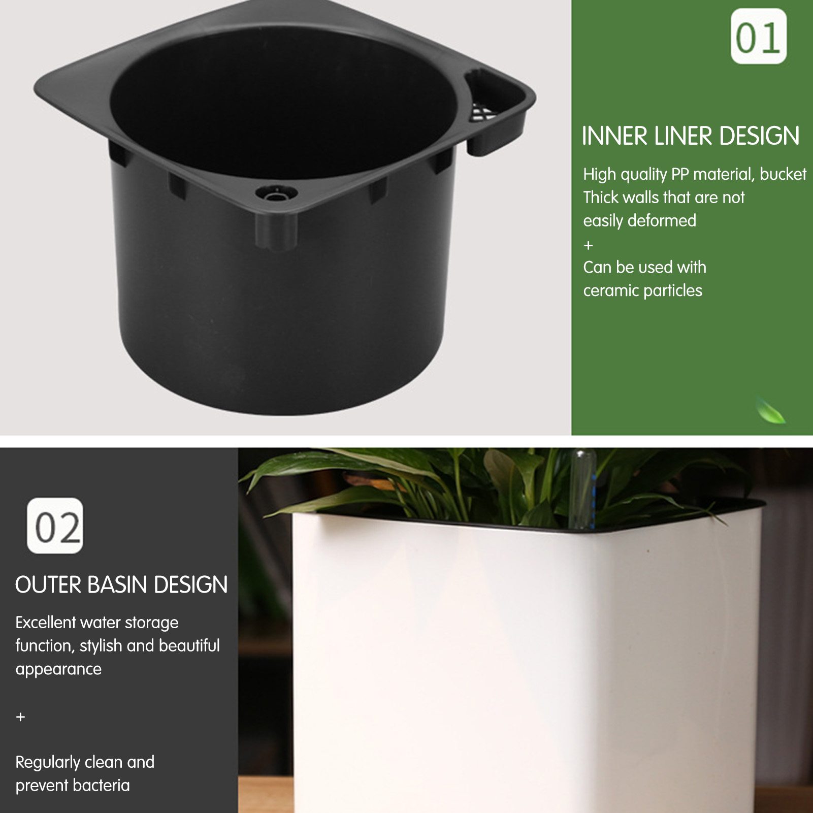 Кашпо с автополивом, горшок с  – обзор и цена Self Watering Insert