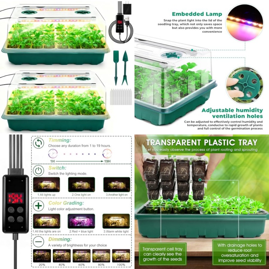 Поддон для рассады с фитолампо – обзор и цена Humidity Dome Kit